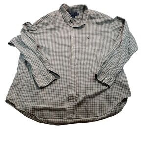 Ralph Lauren Blake Plaid Button Down Shirt Men XXL Cotton Embroidered Pony
